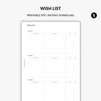 Wish List | Printable