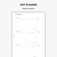 gift planner printed inserts perfect for christmas shopping