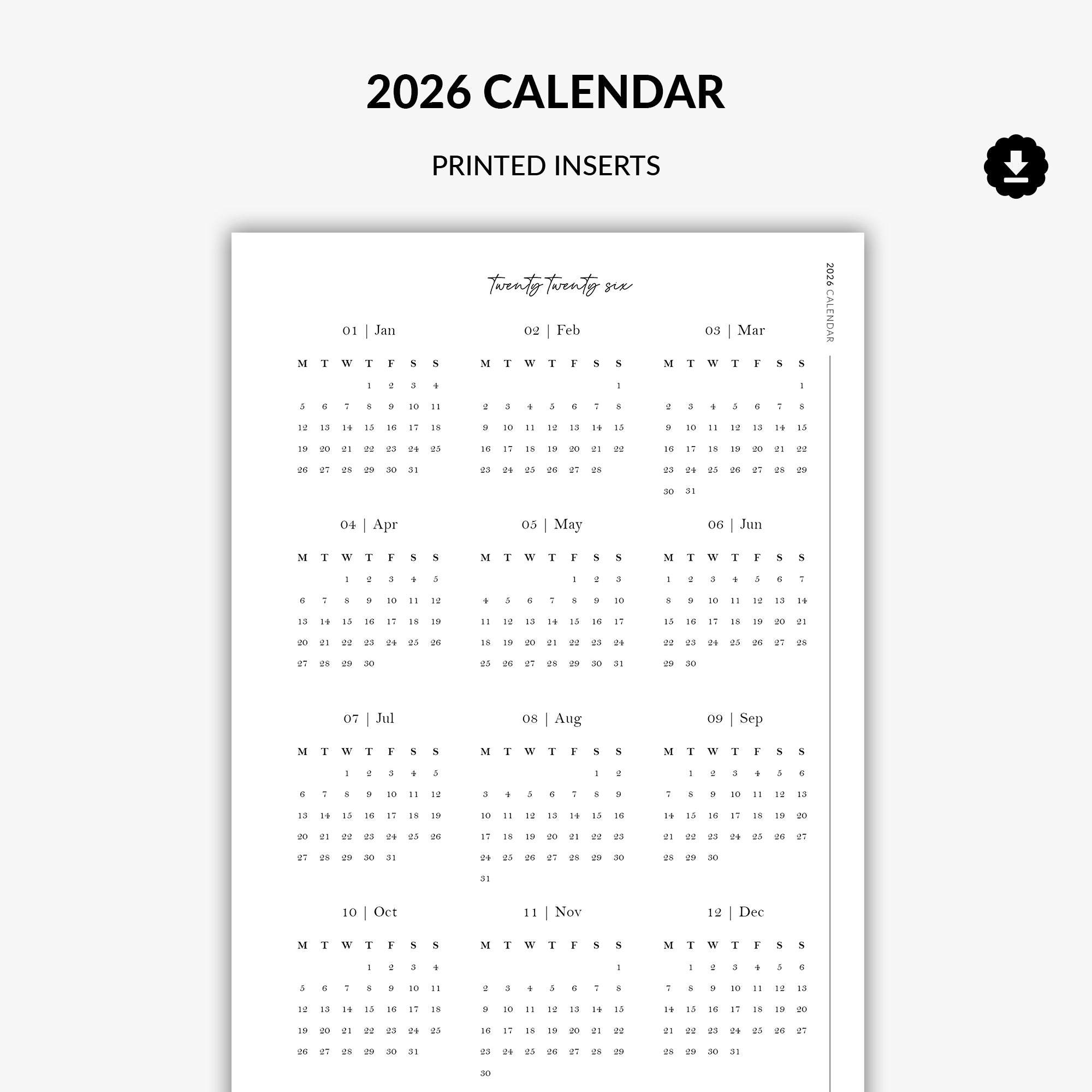 2026 Calendar | Printable