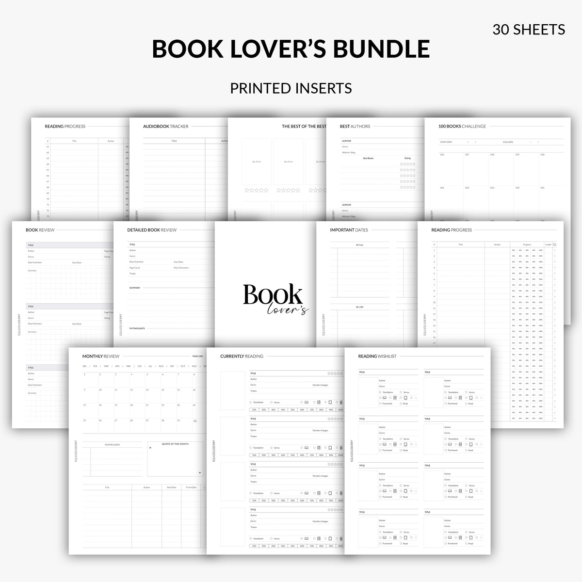 planner book lover bundle for booktok and reading tracking