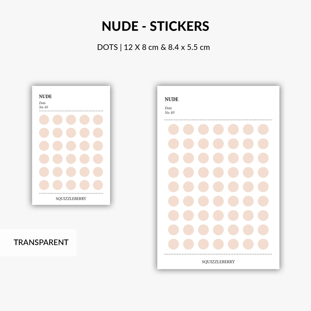 Nude - Dots - Stickers – SquizzleBerry