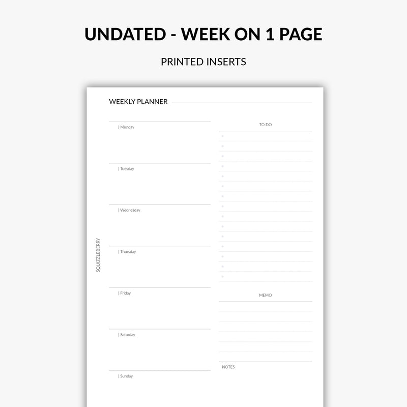 Week on 1 Page - Undated