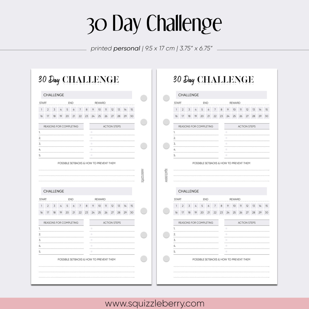 30 Day Challenge - Personal | SquizzleBerry
