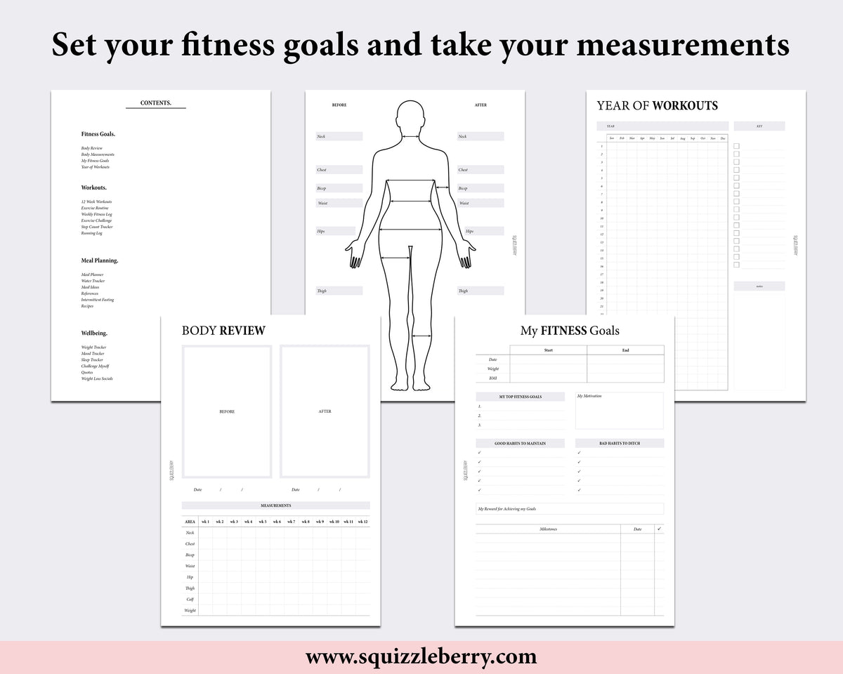 Fitness Bundle - A5 | SquizzleBerry