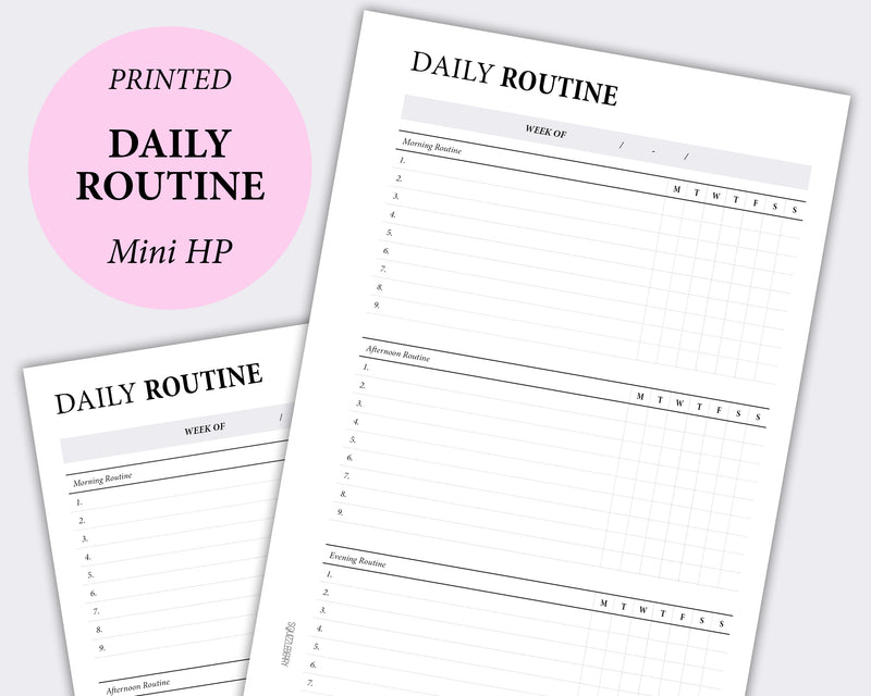 daily routine planner weekly habits tracker
