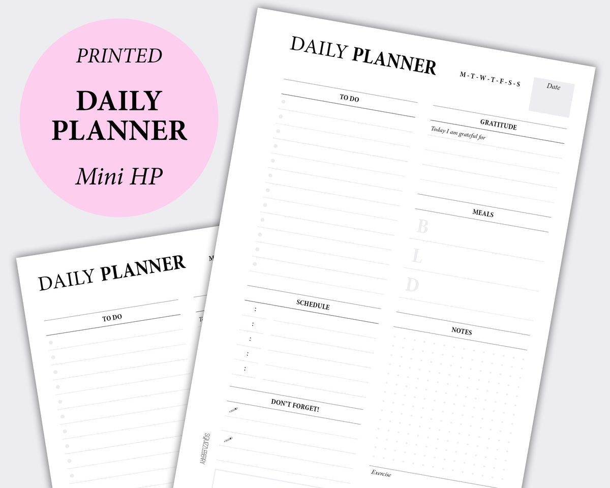 daily planner minimal planner inserts mini happy planner