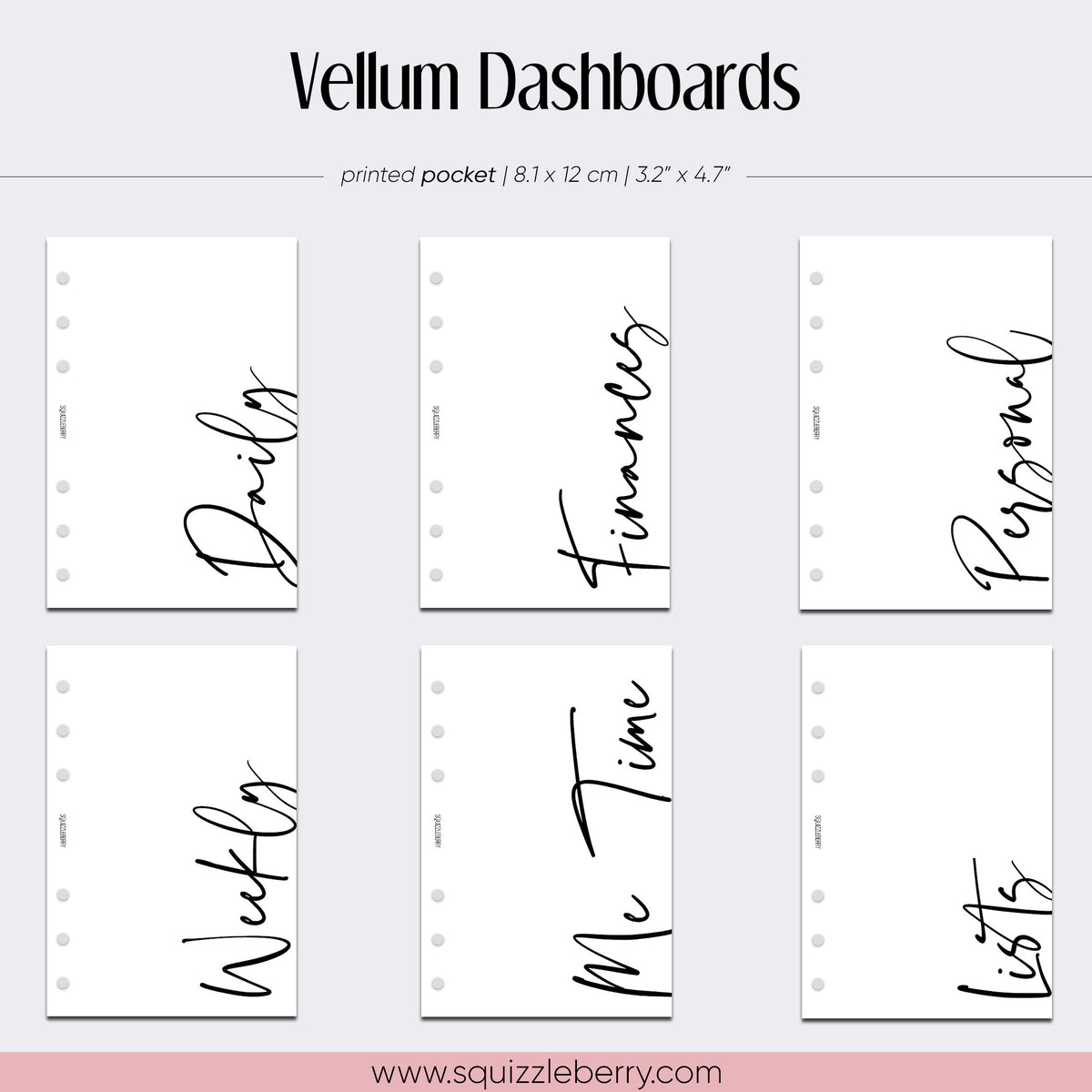 Vellum Dashboards - Pocket | SquizzleBerry