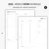2026 - Weekly Work Schedule A5 | Printable