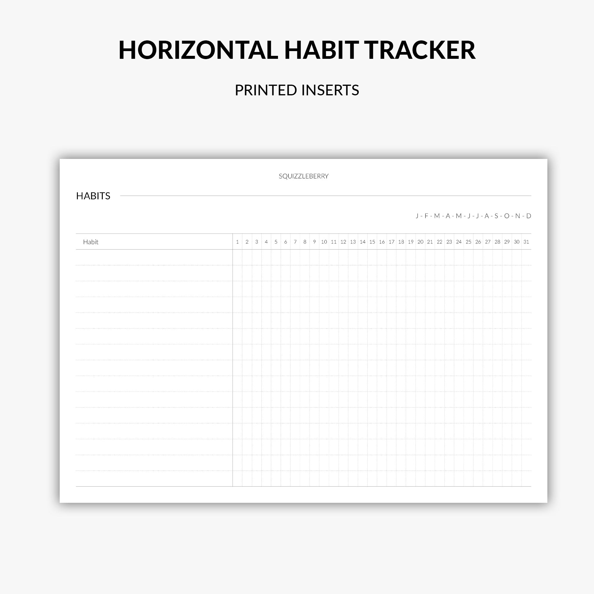 Horizontal Habit Tracker