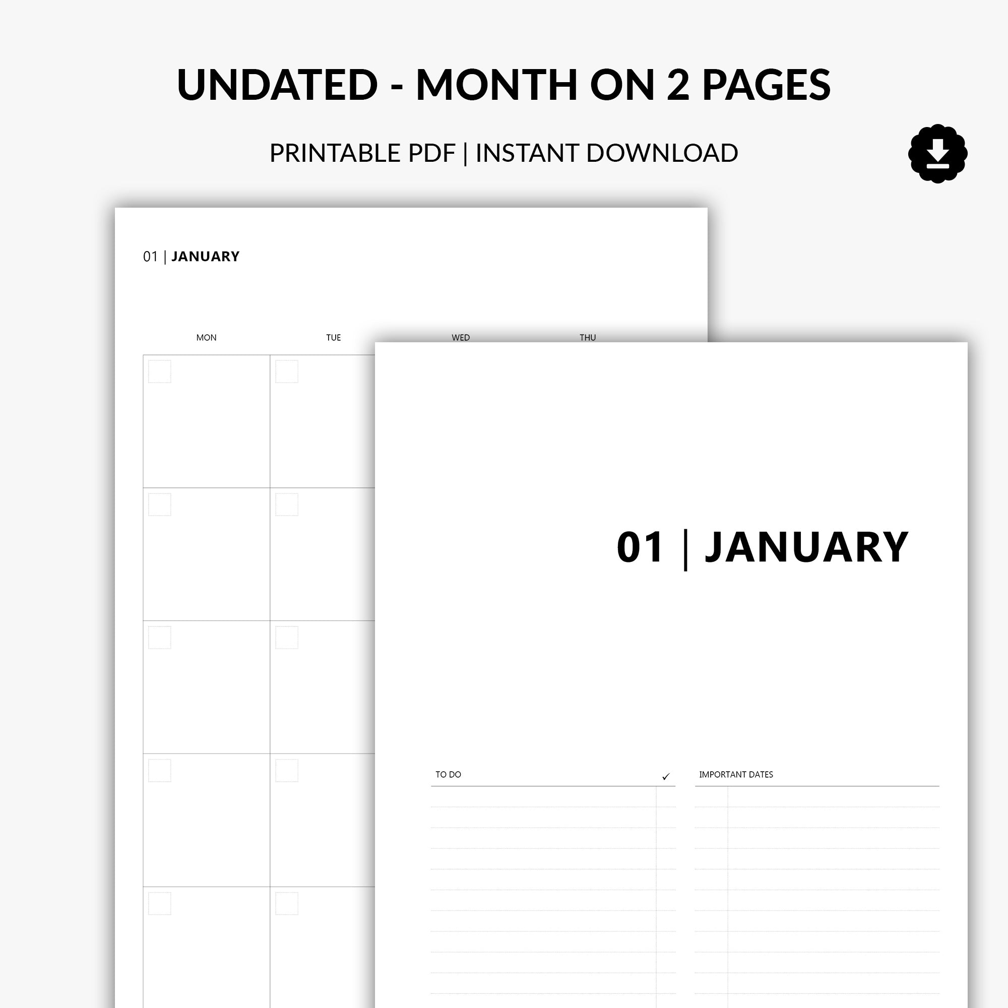 Undated - Mo2P | Printable