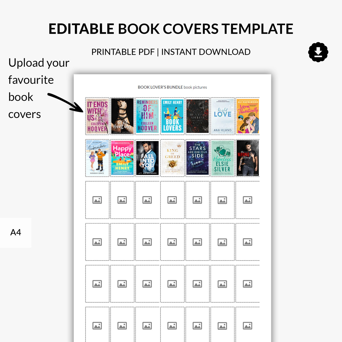 Editable Books Editable Book Covers Printable PDF - Customisable Pictures for Reading ...