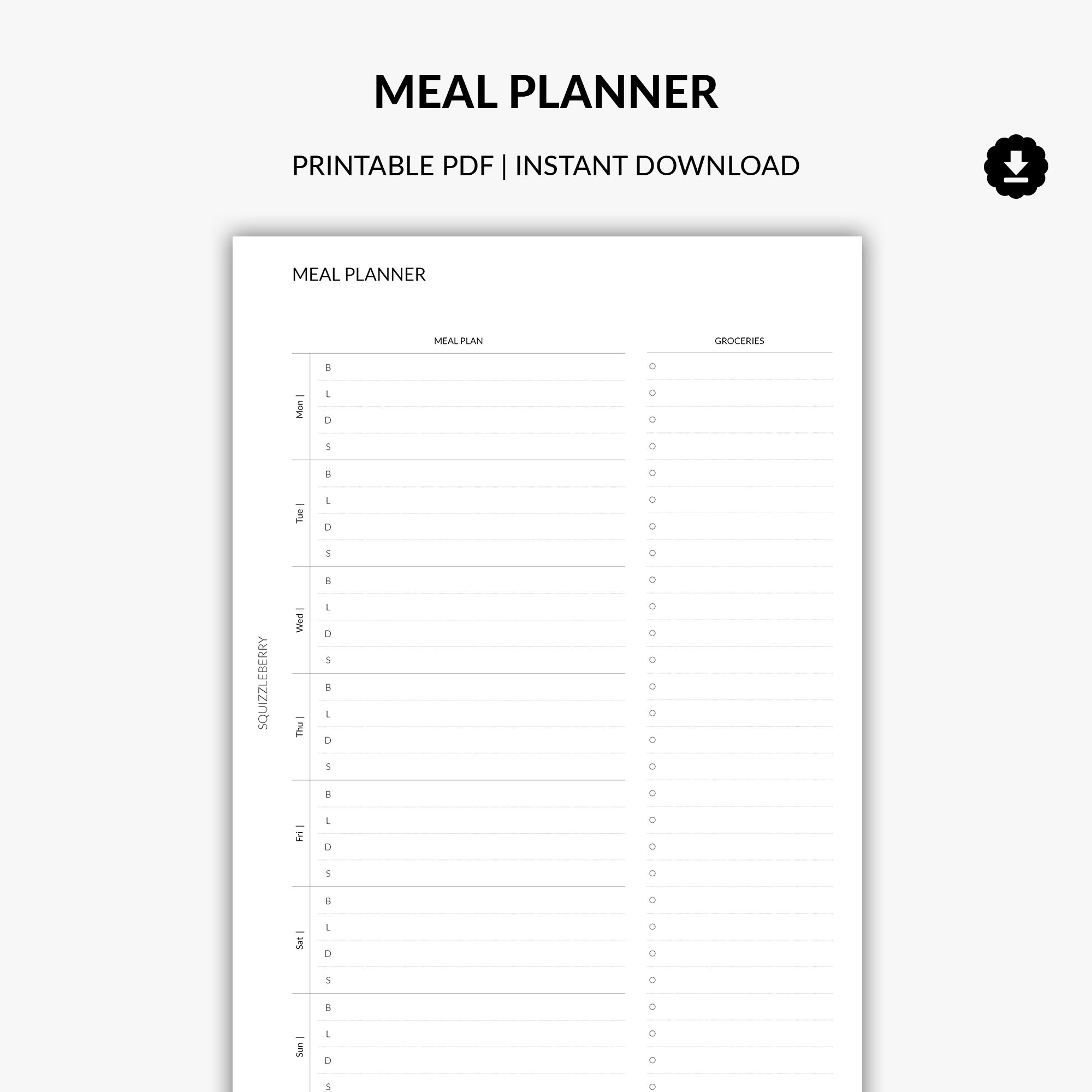 Meal Planner | Printable