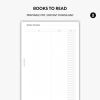 Books to Read | Printable