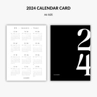 2024 Calendar A6 Card