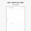 month on one page minimal planner inserts by squizzleberry