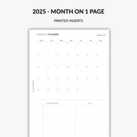 month on one page minimal planner inserts by squizzleberry