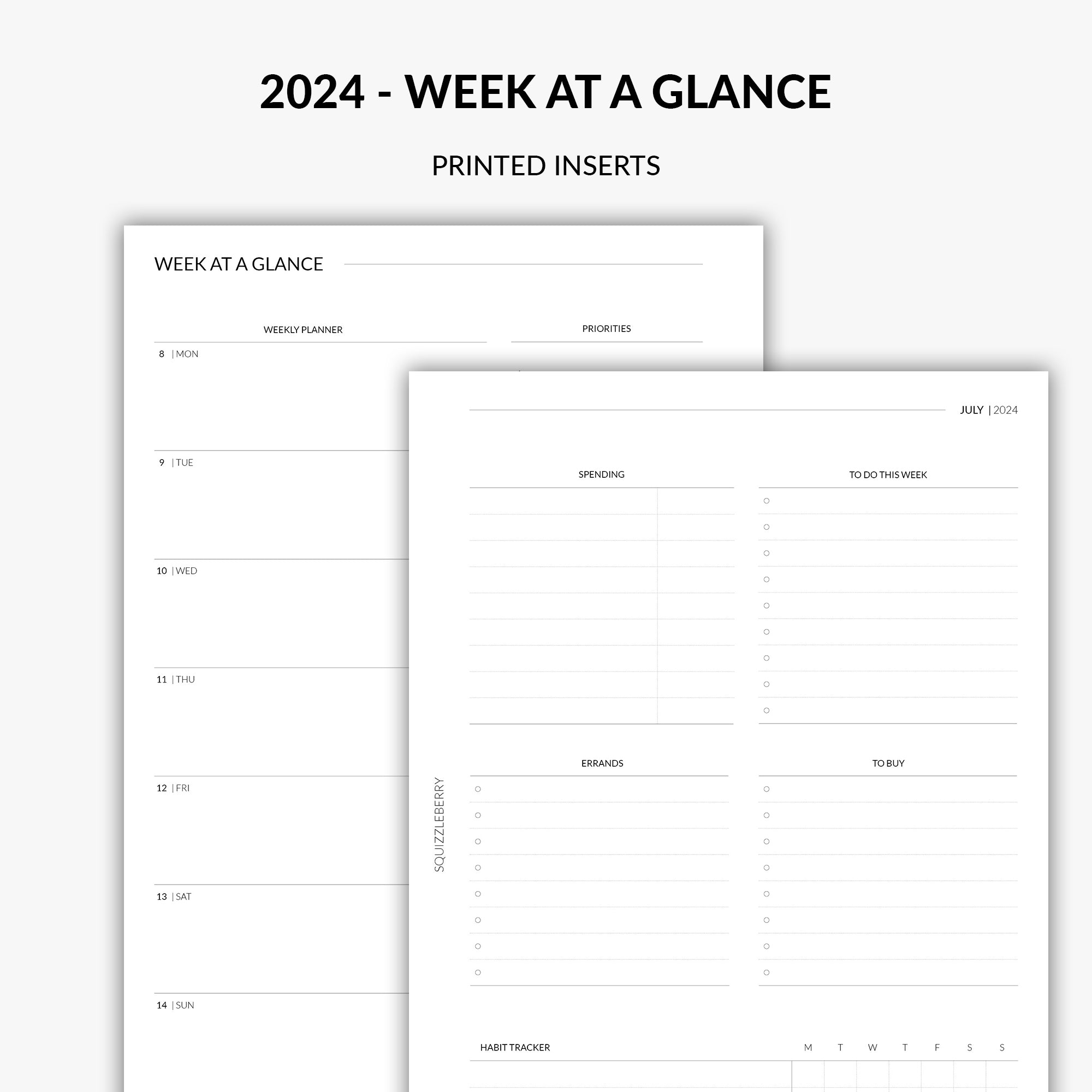 2025 Week at a Glance SquizzleBerry