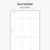 Yearly Bills Tracker - A5