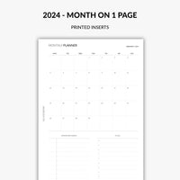 2024 MONTH ON ONE PAGE BY SQUIZZLEBERRY