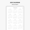 2025 Calendar