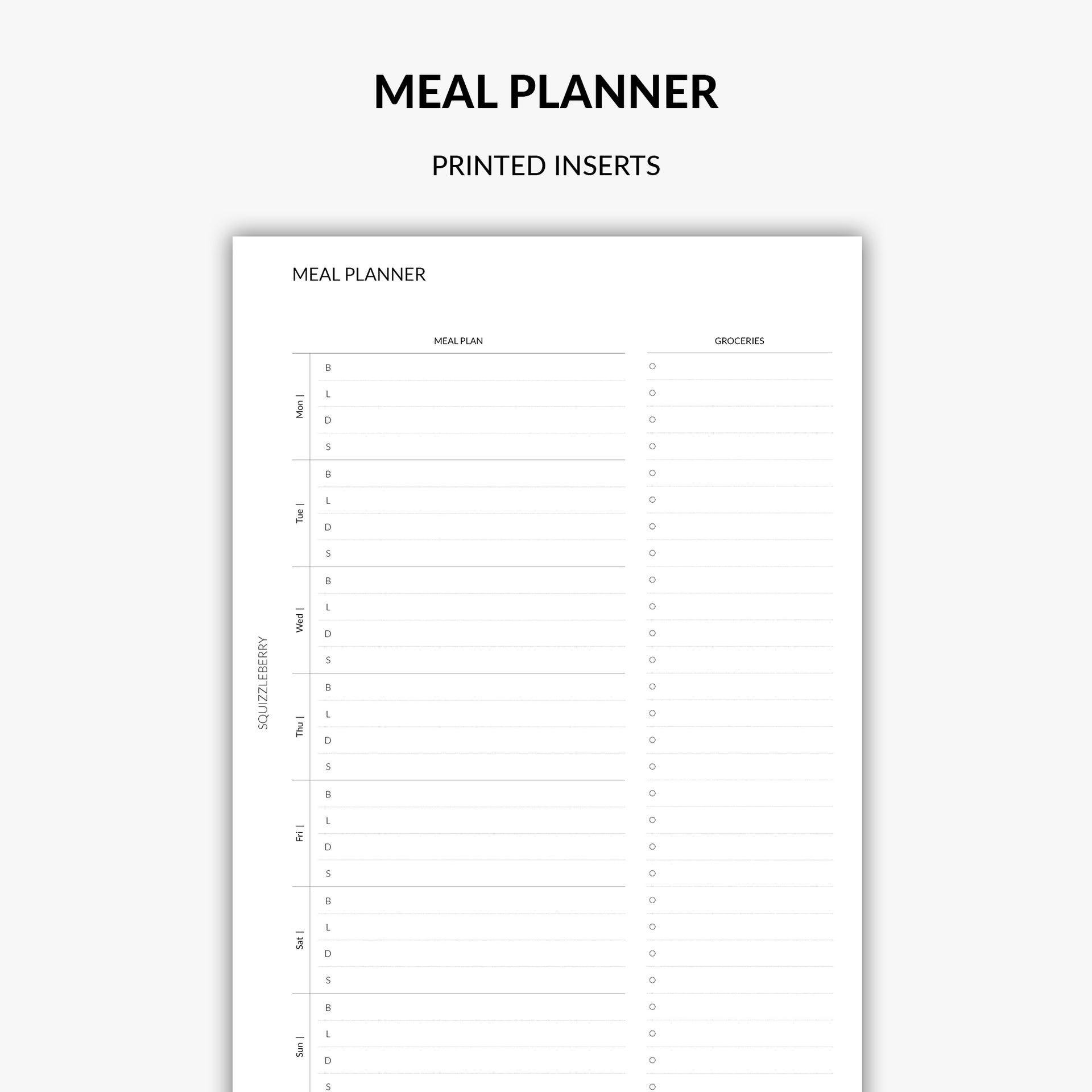 Meal Planner – SquizzleBerry