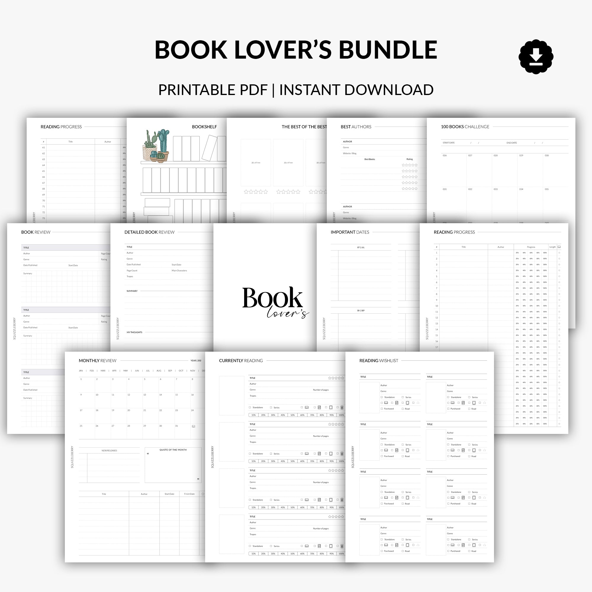 Book Lover's Bundle | Printable