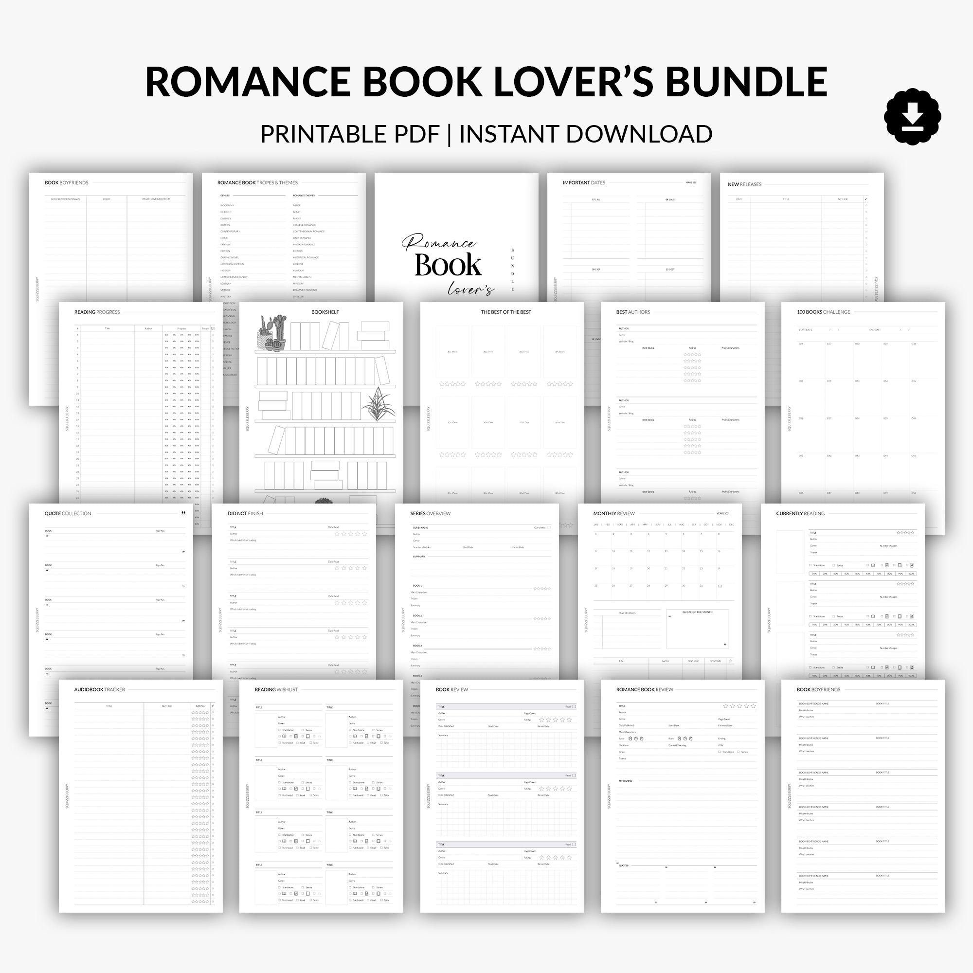 Romance Book Lover's Bundle | Printable