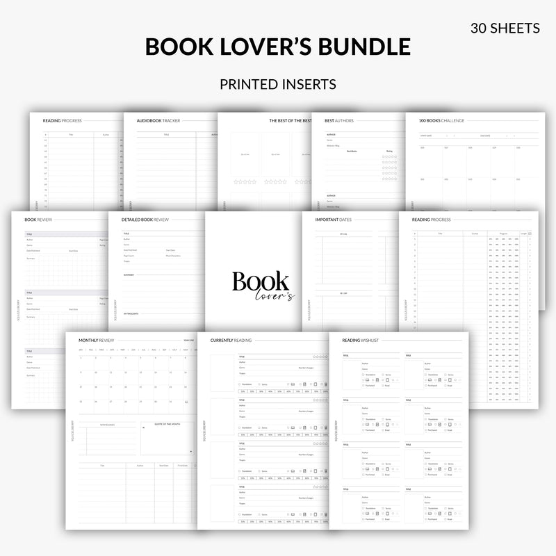 planner book lover bundle for booktok and reading tracking