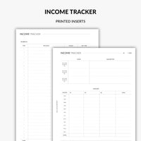 income tracker planner inserts by squizzleberry