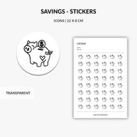 saving functional minimalist stickers