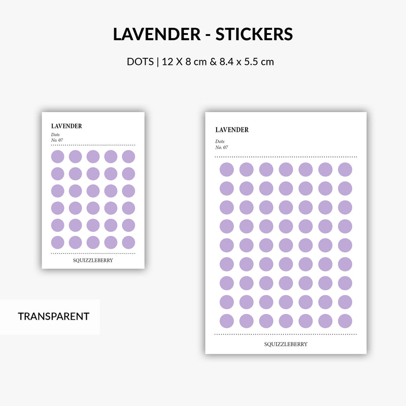 lavender planner sticker dots