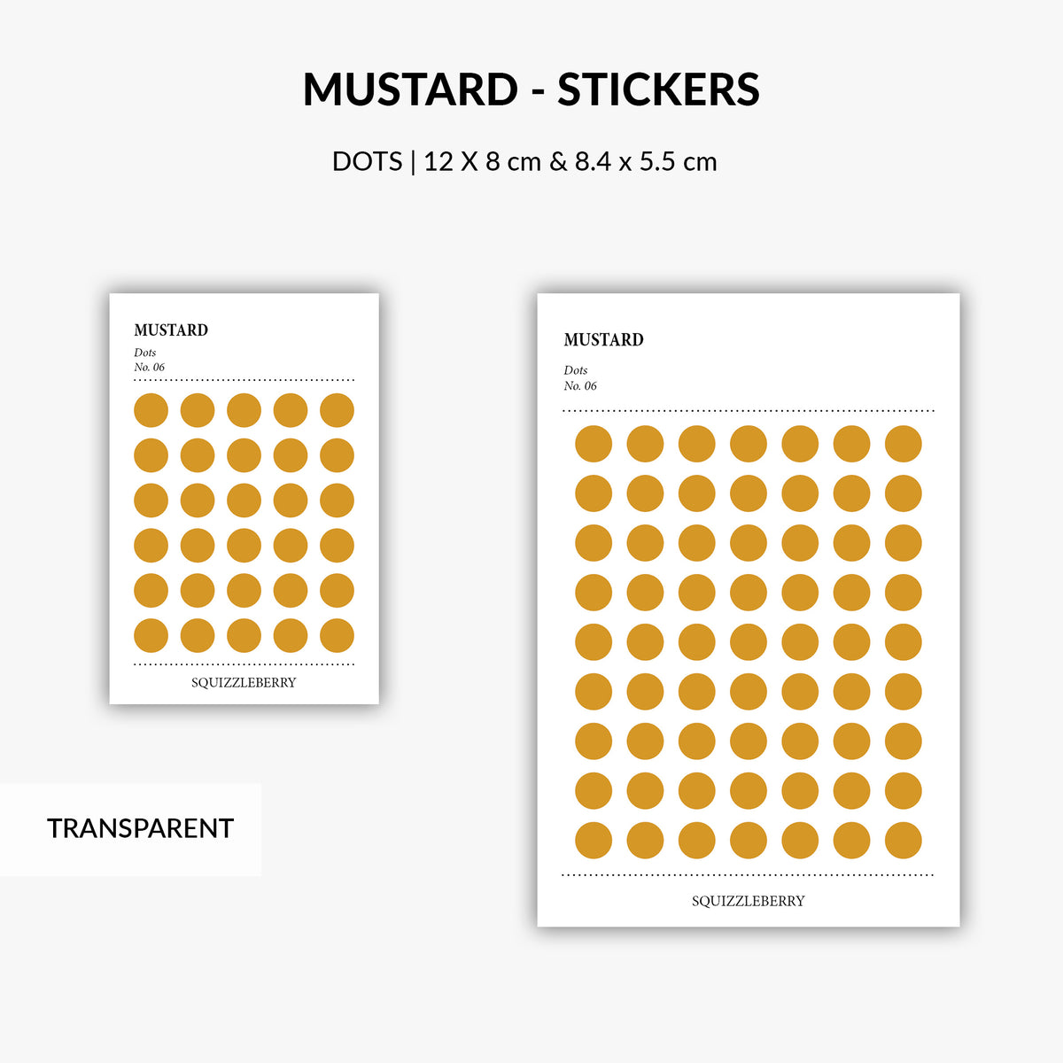 mustard stiker dots