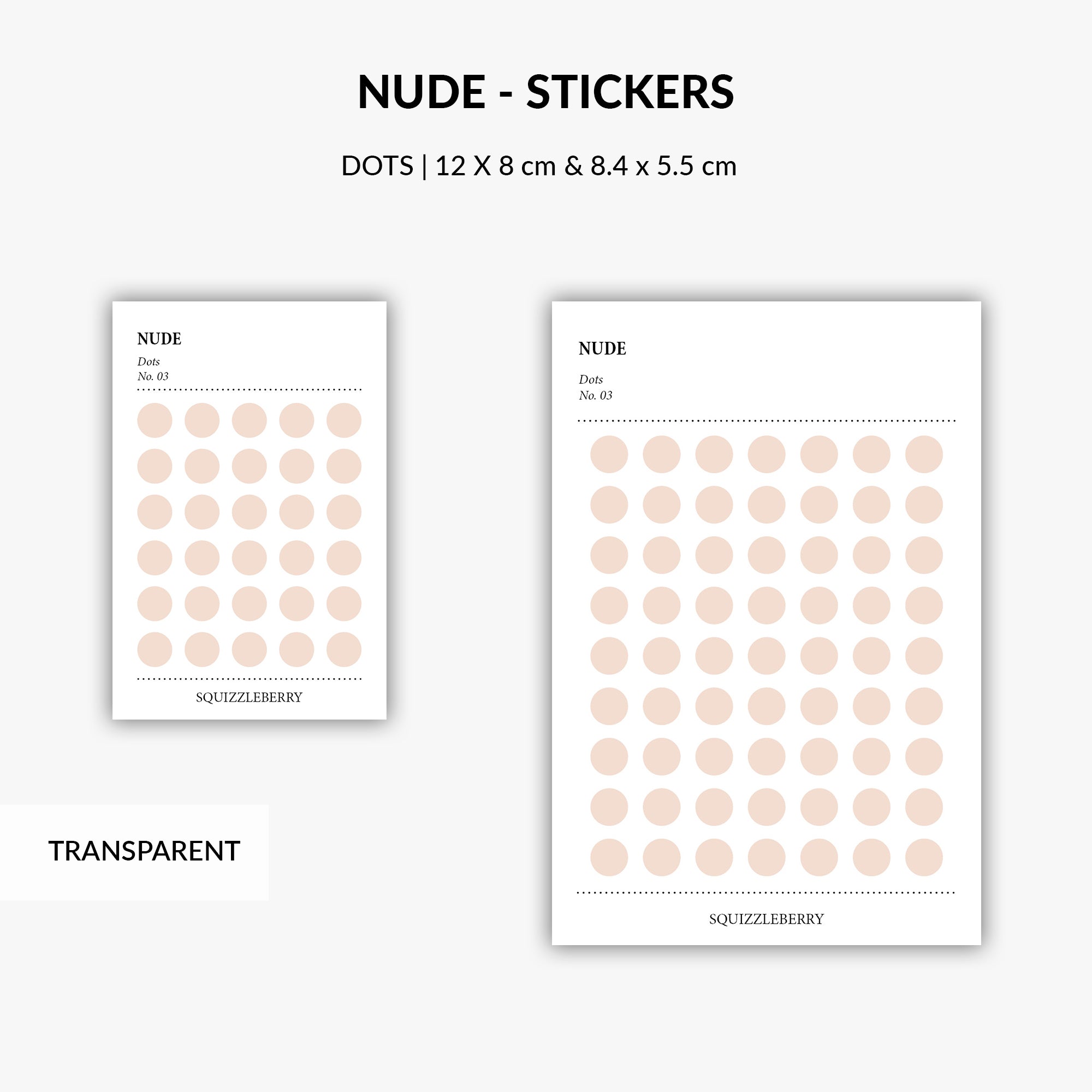 sticker dots in nude beige colour