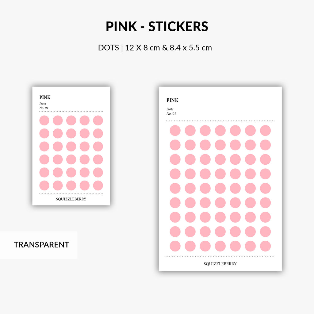 Pink - Dots - Stickers – SquizzleBerry
