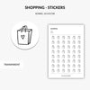 shopping minimalist planner stickers