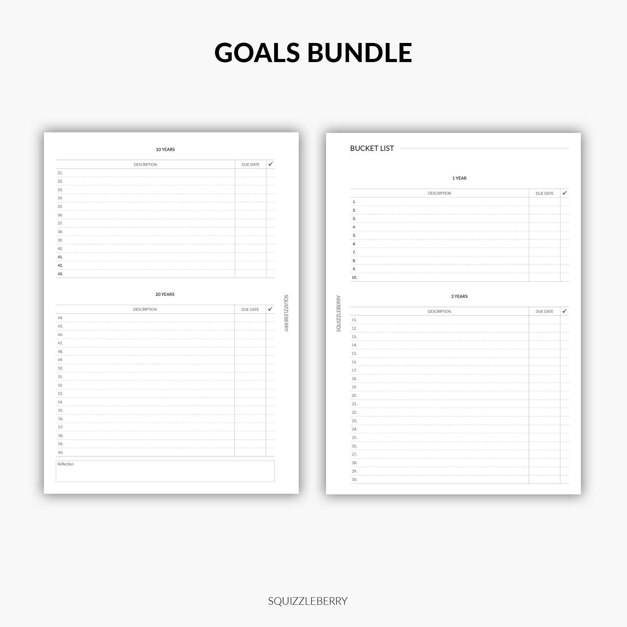 Goals Planner Kit | Printable