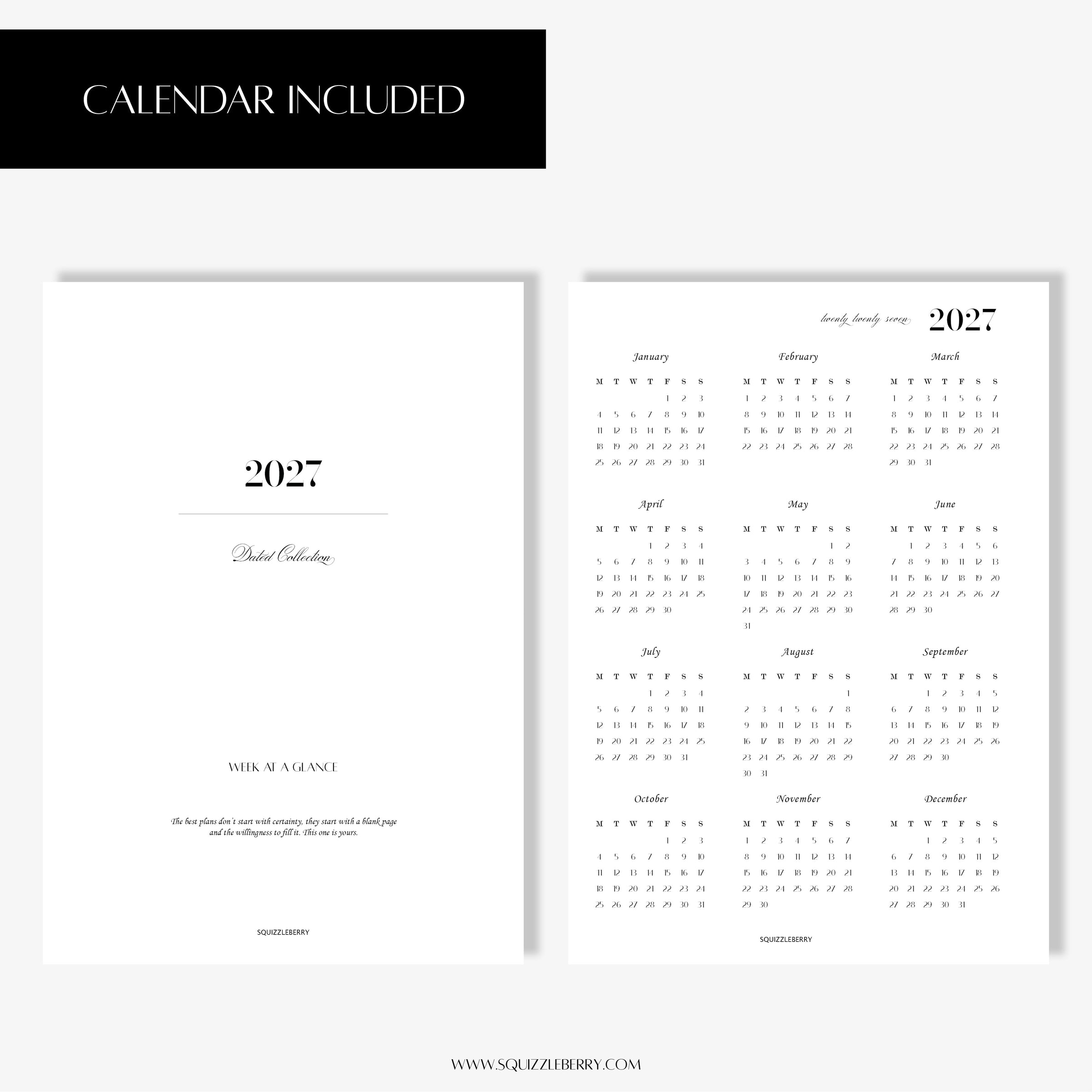 2027 - Weekly Planner (Wo1P)