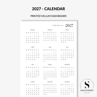 2027 calendar planner dashboard vellum minimalist