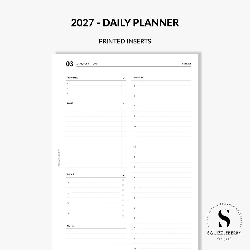 2027 daily planner inserts uk shop