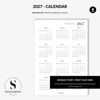 2027 Calendar | Printable