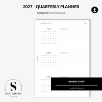 2027 - Quarterly | Printable