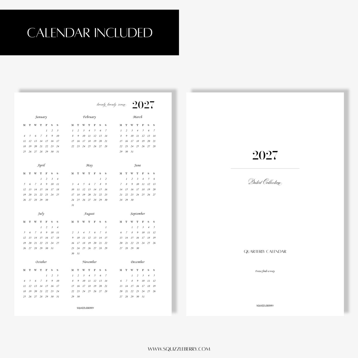 2027 - Quarterly | Printable
