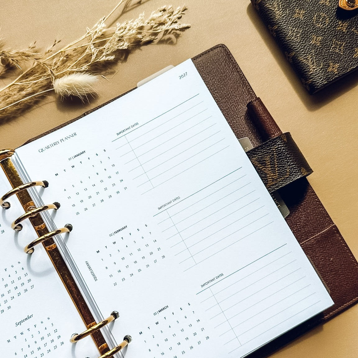 2027 quarterly planner inserts louis vuitton agenda gm