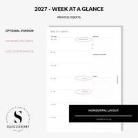 2027 uk holidays weekly planner