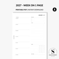 2027 weekly planner minimalist download pdf