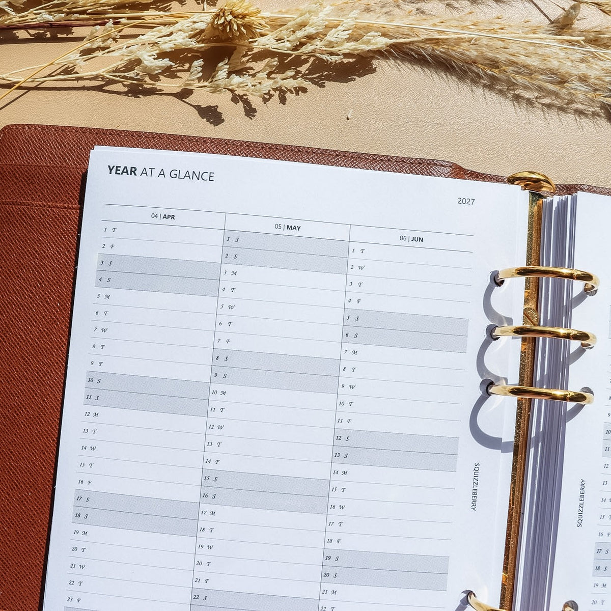 2027 year at a glance dated planner inserts quality paper