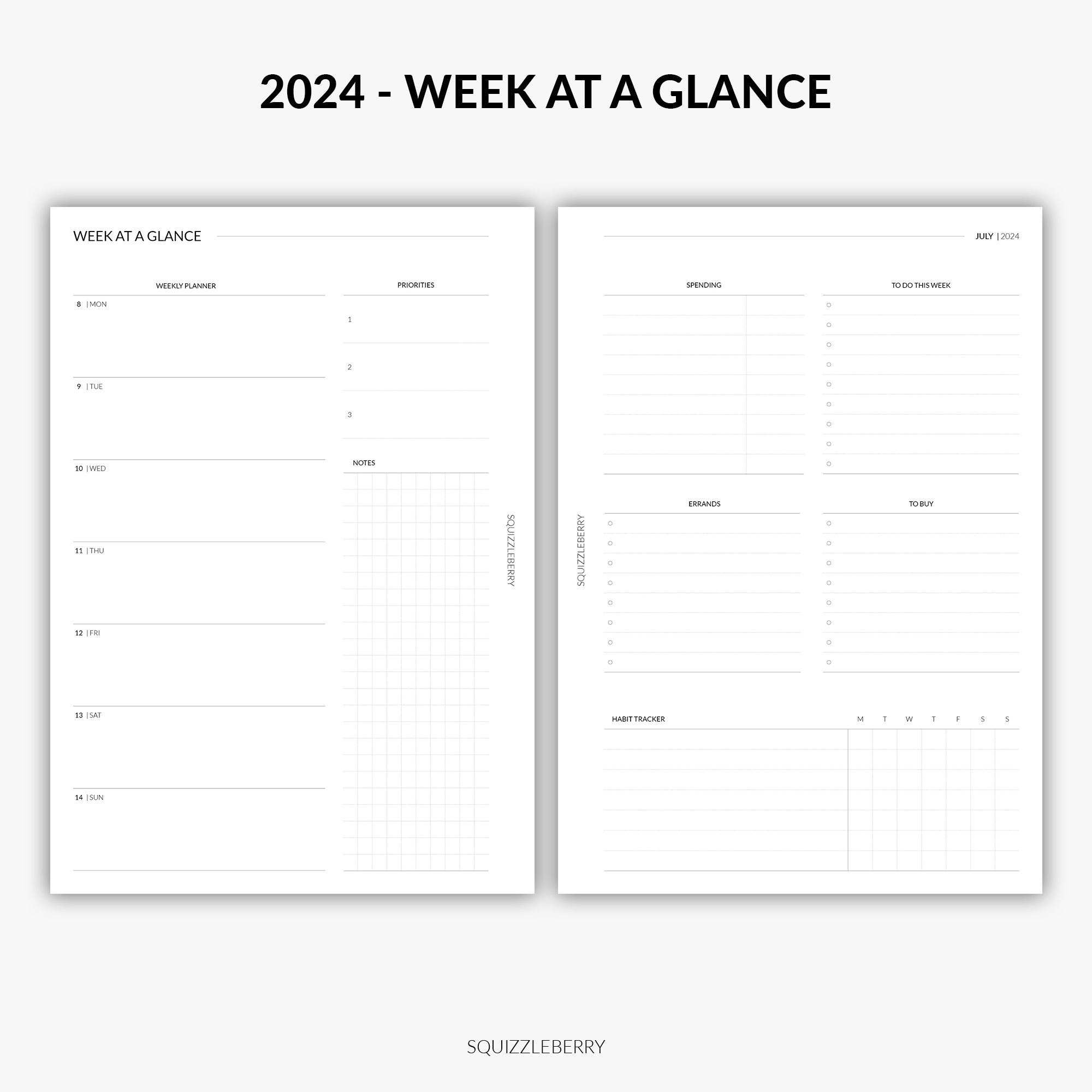2024 - Week at a Glance