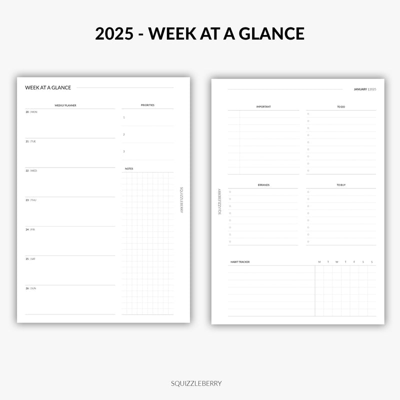 2025 - Week at a Glance