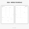 2026 - Weekly Schedule | Printable