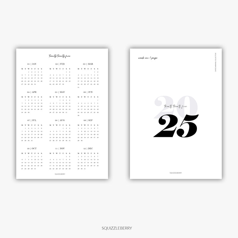 2025 - Weekly Planner